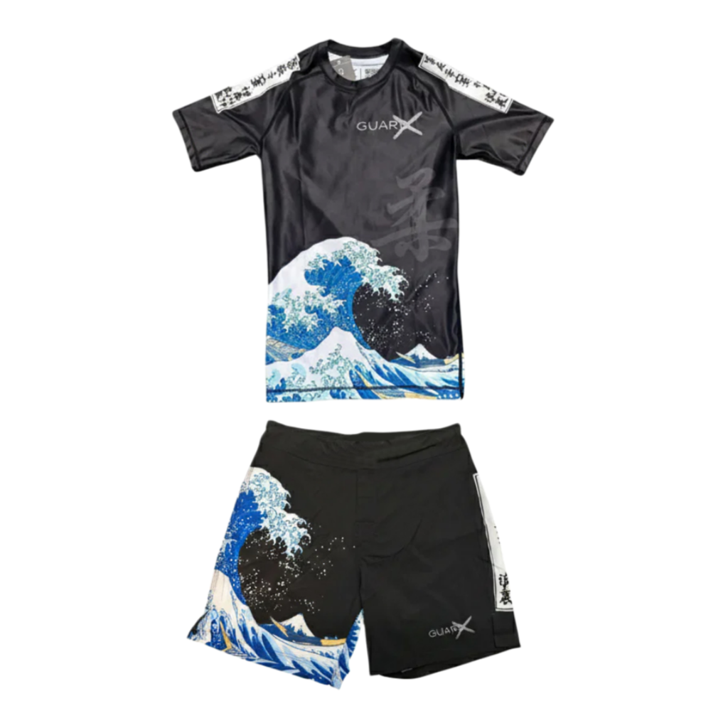 Summer Clothing For Young Men - Japan Ukiyo-e Ocean Wave Brazilian Jiu