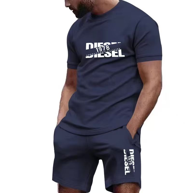 Summer Clothing For Young Men - 2026 new summer men's T-shirt+shorts set