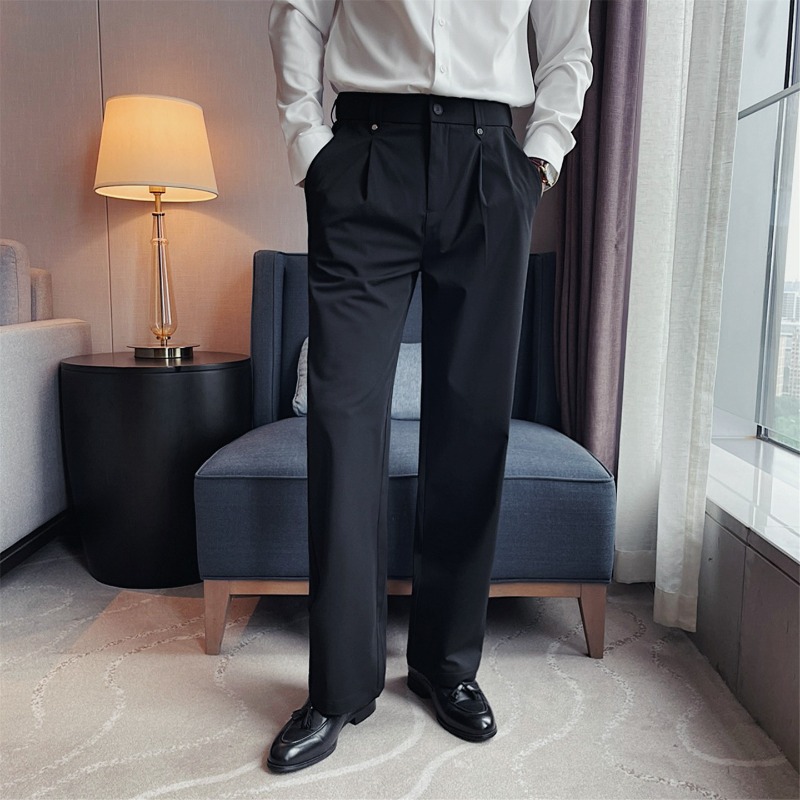 Quality Summer Clothing - Men Straight Leg Pants Summer Thin