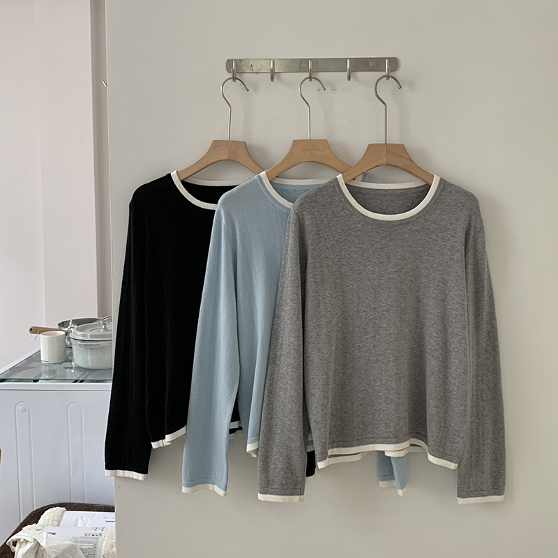Summer Clothes - 100% Cotton Women O-neck Color Blocking