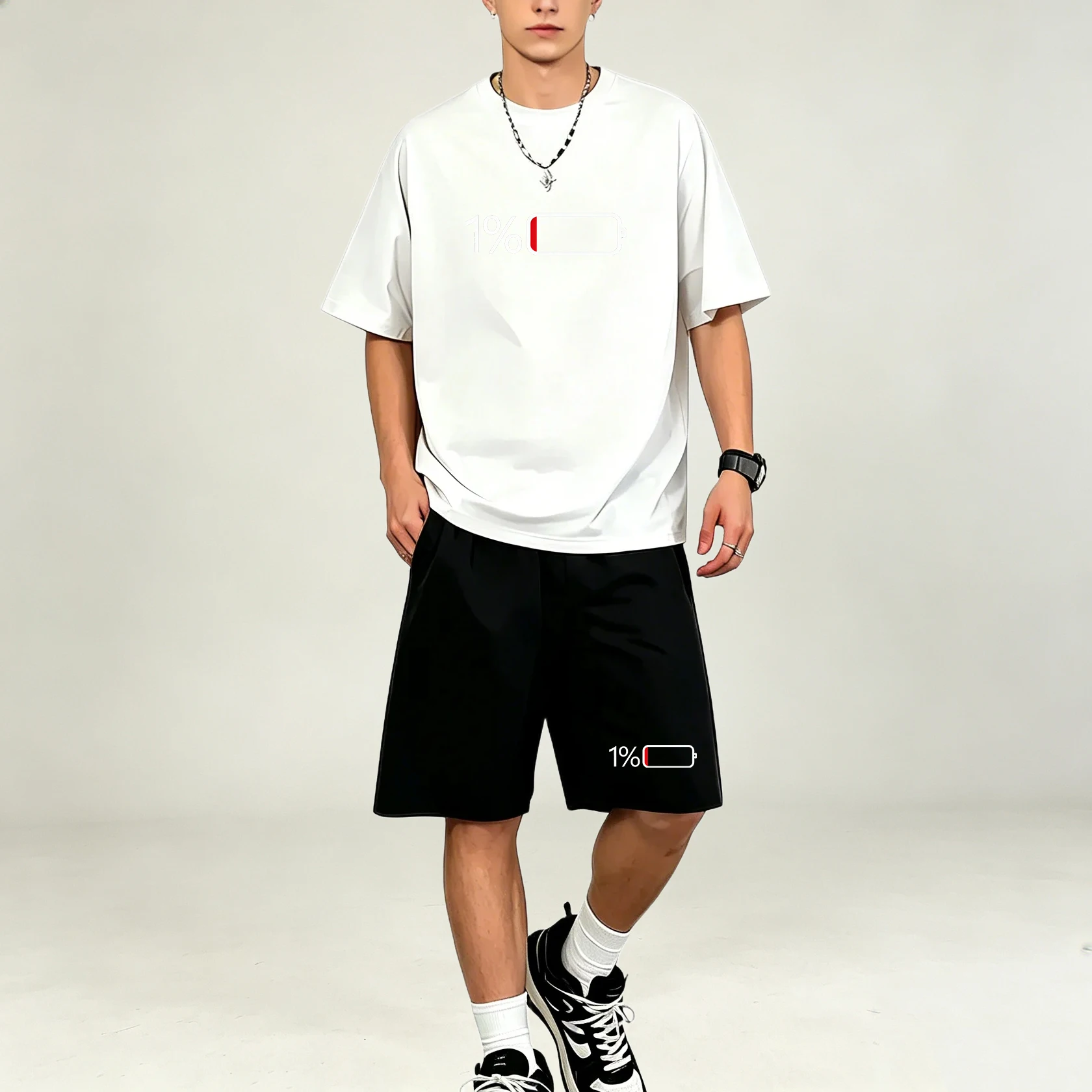 Hot Selling Men T‑Shirts Sets  - огляд і ціна Summer Clothing For Young Men