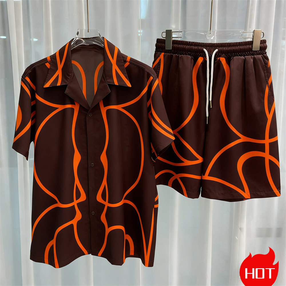 Digital printed men's set fash - огляд і ціна Quality Summer Clothing