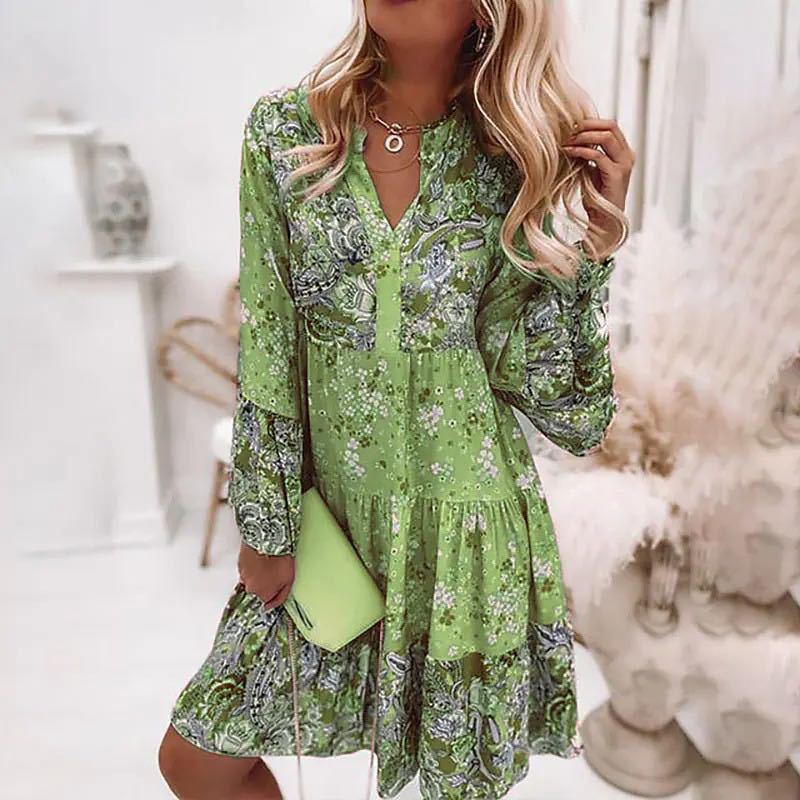 Casual Floral Print Dresses Fo - огляд і ціна Summer Clothing Zara