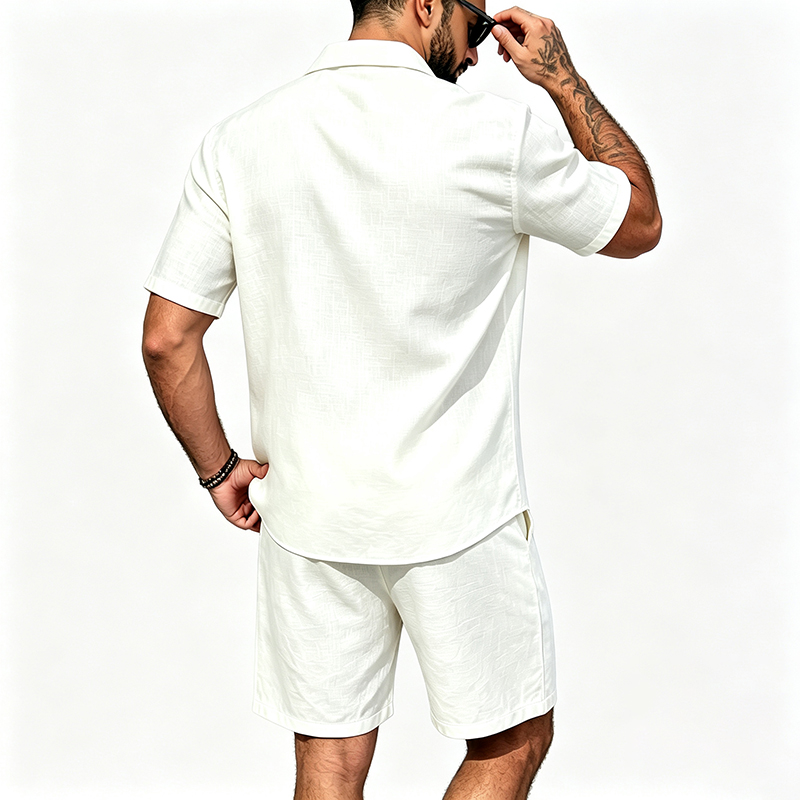 Men Linen Two Piece Outfit Sho - огляд і ціна Summer Clothing Trend