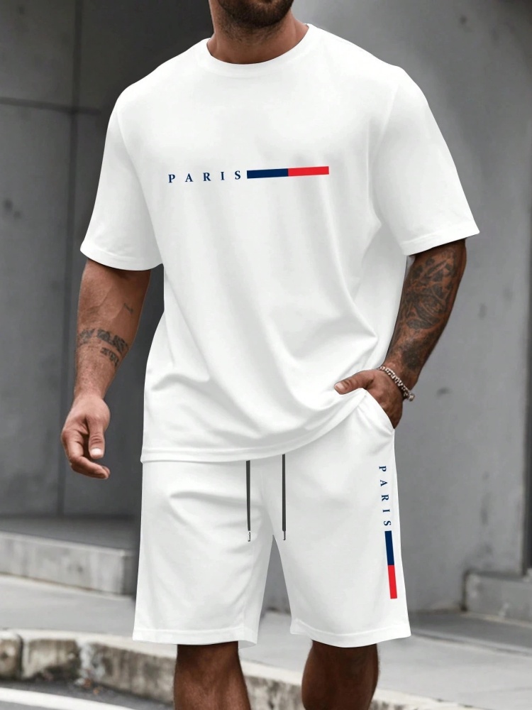 Men's Tracksuit 2 Piece ​O-nec - огляд і ціна Summer Clothing Plus Size