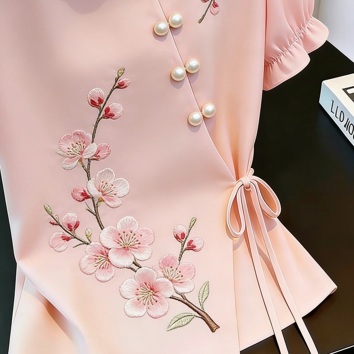Chinese Style Embroidered Tie- - огляд і ціна Tie Front Shirt