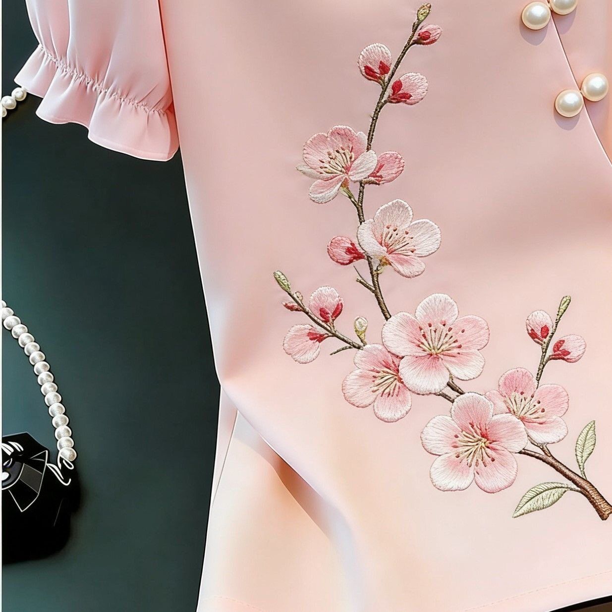 Chinese Style Embroidered Tie- - огляд і ціна Tie Front Shirt