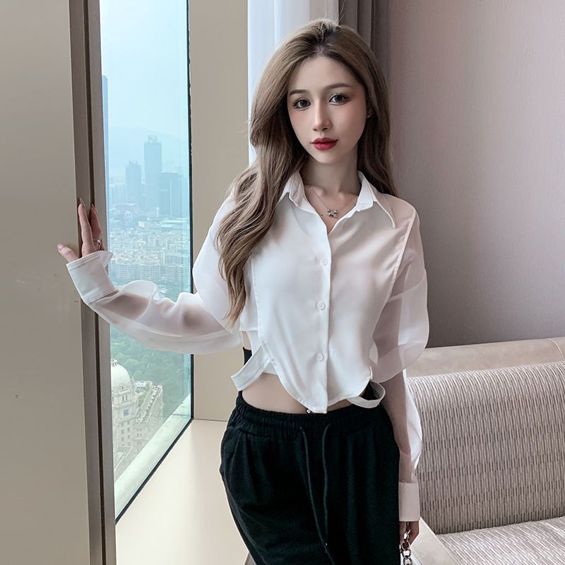 Shirts Women Retro Chic Patchw - огляд і ціна Crop Blouse Linen