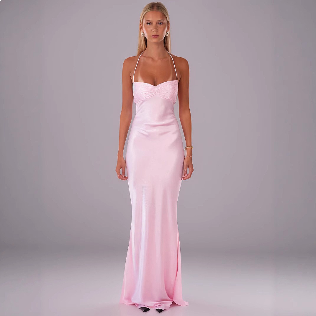 Sexy Sequin Satin Backless Bod - огляд і ціна Summer Clothing For Older Women