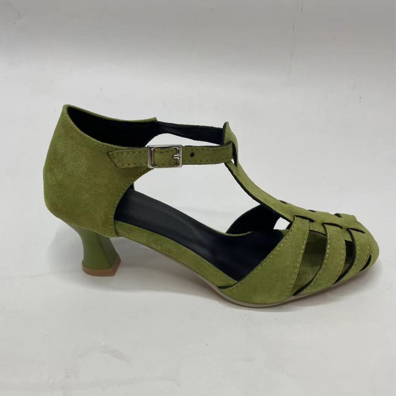 Women's Green Suede Kitten Hee - огляд і ціна Summer Clothing Dress