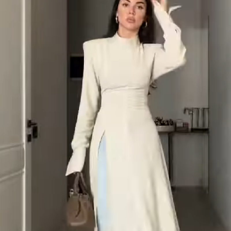 Women's Elegant High Neck Long - огляд і ціна Summer Clothing For Older Women