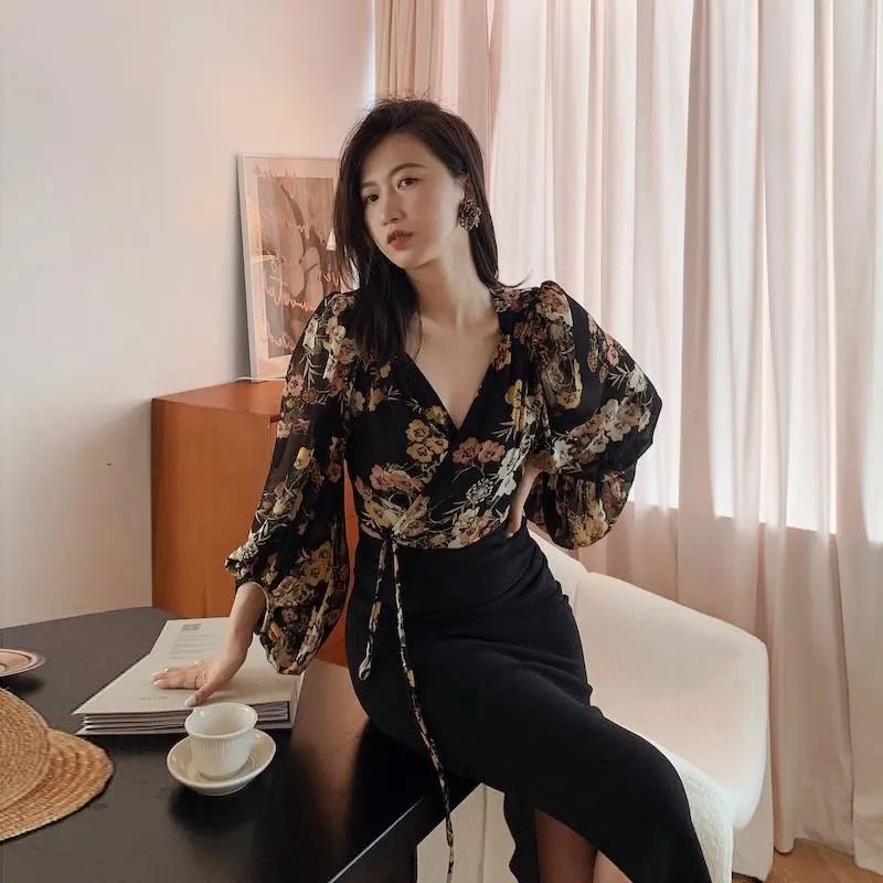 Japan Style Vintage Floral Blo - огляд і ціна Crop Blouse Linen
