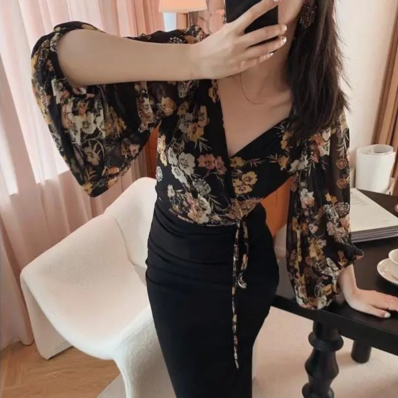 Japan Style Vintage Floral Blo - огляд і ціна Crop Blouse Linen