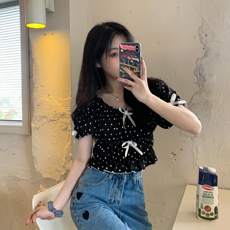 Blouses Women Summer French Pu - огляд і ціна Crop Blouse Linen