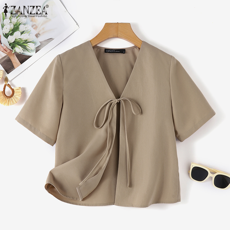 ZANZEA Women Fashion Tied Fron - огляд і ціна Tie Front Shirt
