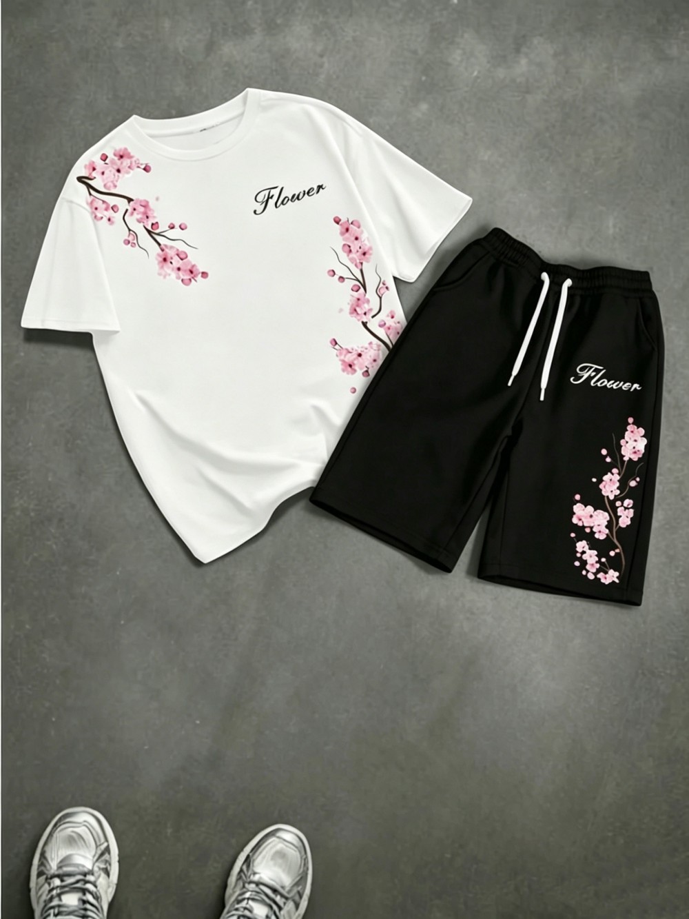 Men's Summer Cherry Blossom Le - огляд і ціна Summer Clothing For Young Men