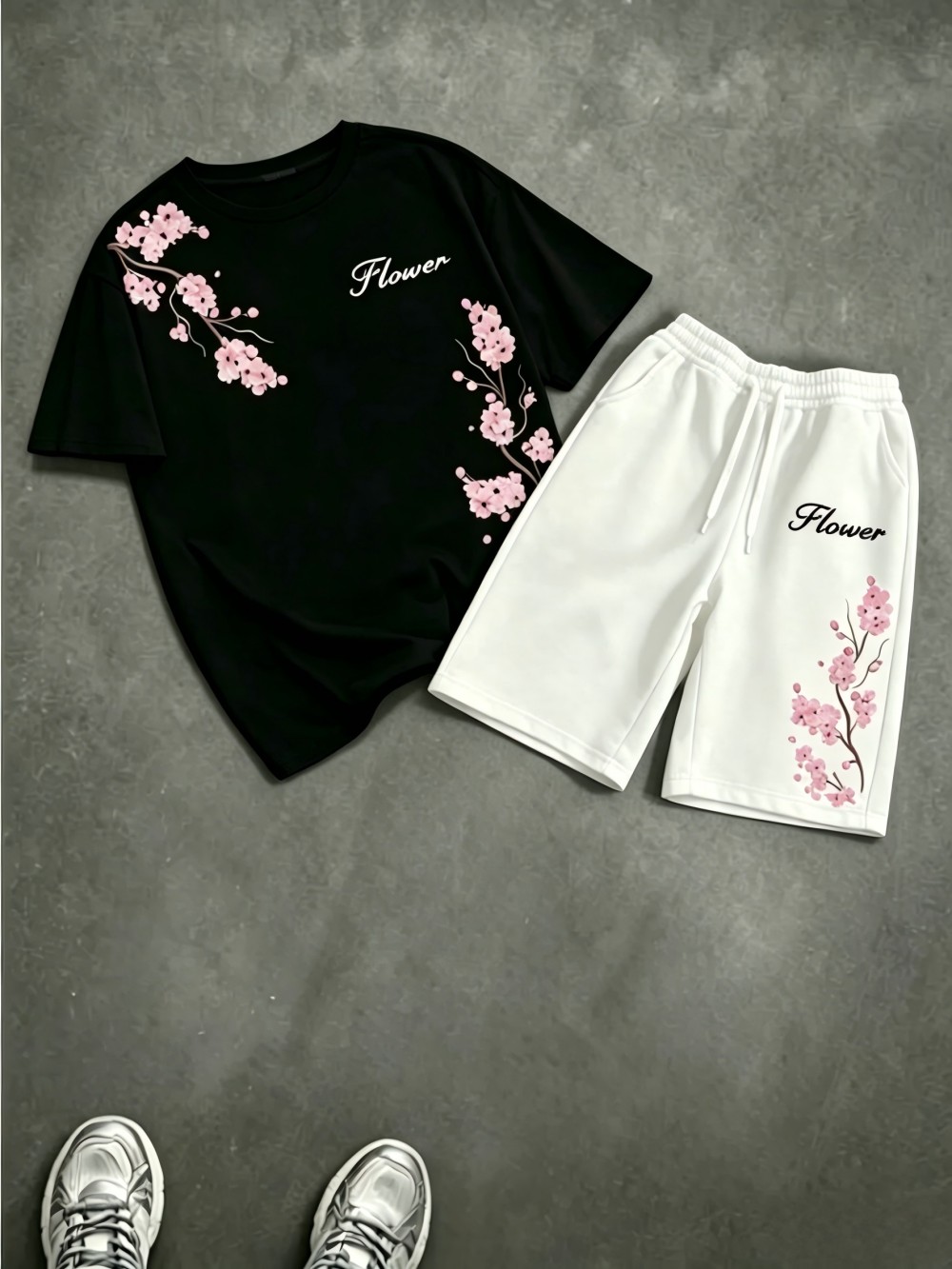 Men's Summer Cherry Blossom Le - огляд і ціна Summer Clothing For Young Men