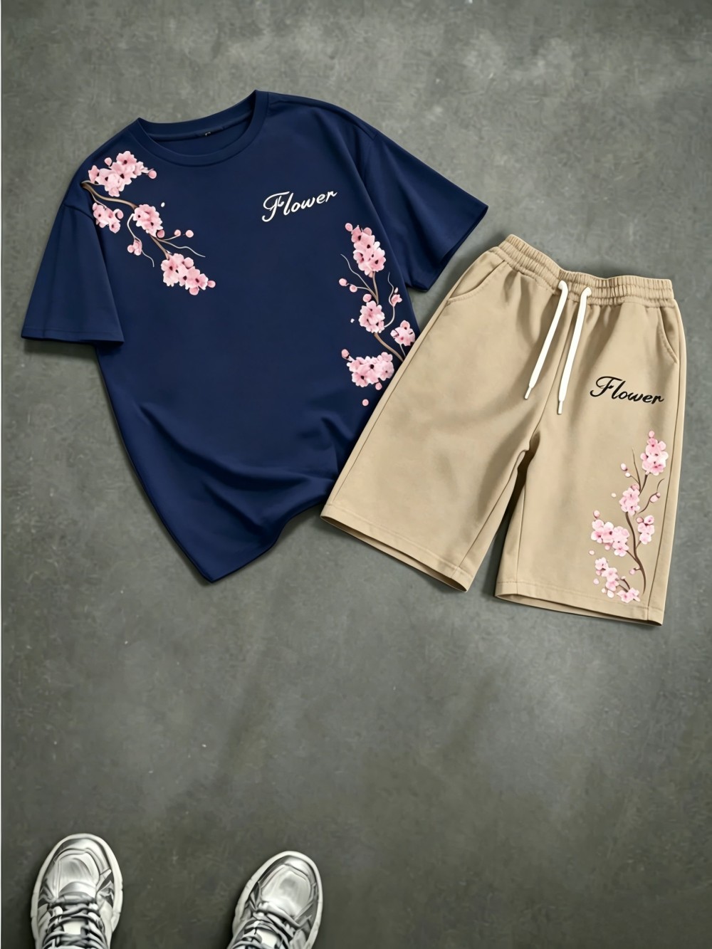 Men's Summer Cherry Blossom Le - огляд і ціна Summer Clothing For Young Men