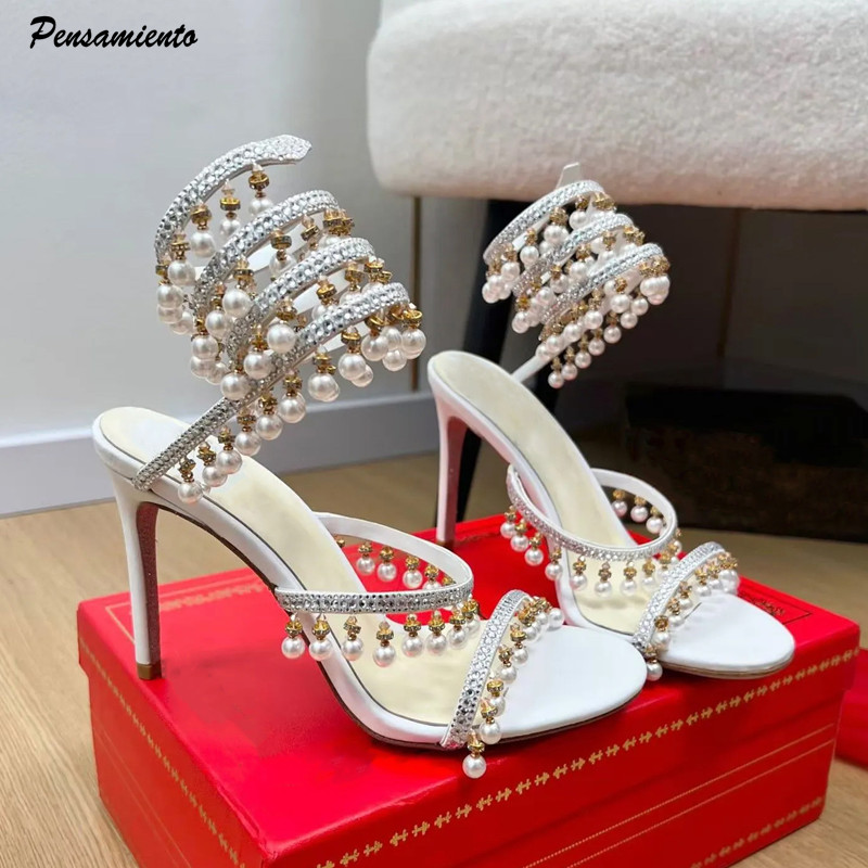 Luxury Rhinestones Pearls Tass - огляд і ціна Summer Clothing Dress
