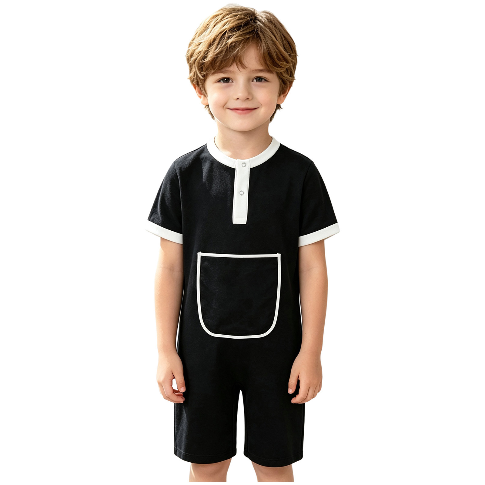Kids Boys Girls Press Buttons  - огляд і ціна Summer Clothing Kids Boys