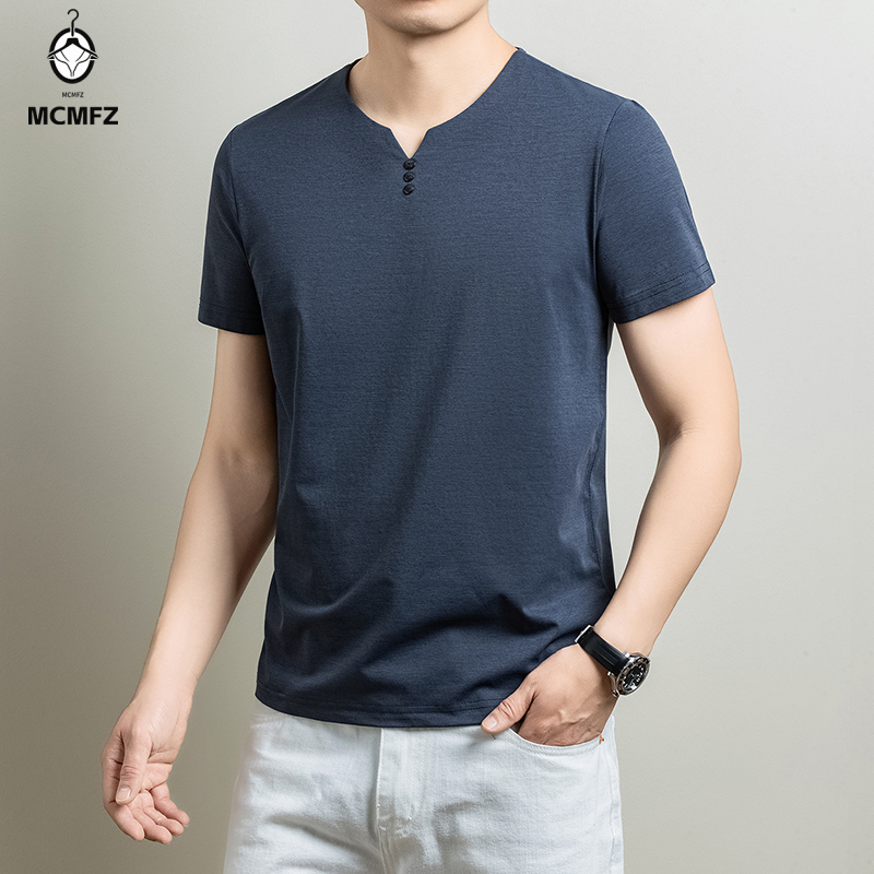 Mens Basic Henley T Shirt Comf - огляд і ціна Summer Clothing For Young Men