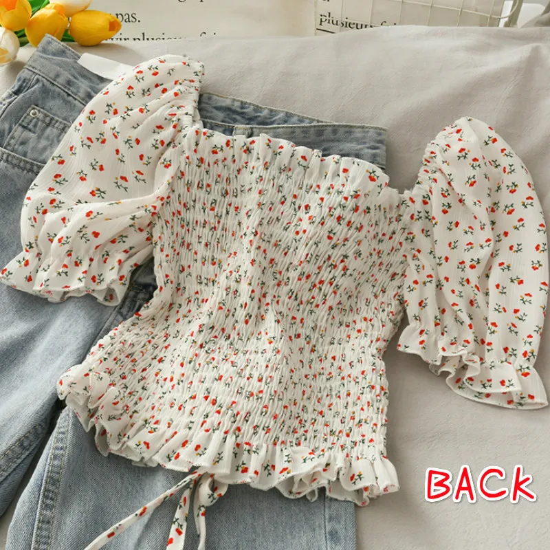 Blouses Shirts Women Floral Dr - огляд і ціна Crop Blouse Linen