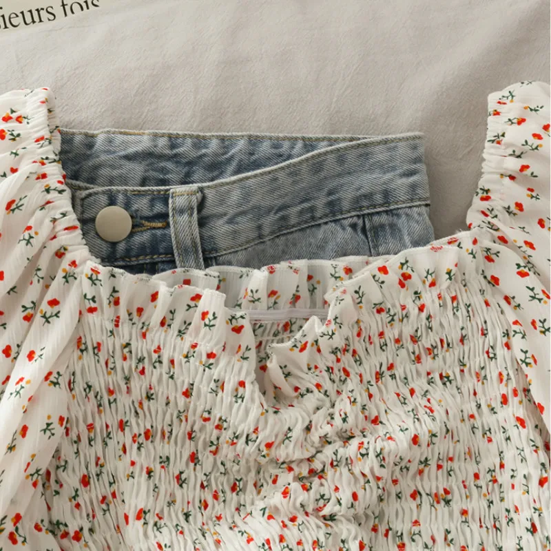 Blouses Shirts Women Floral Dr - огляд і ціна Crop Blouse Linen