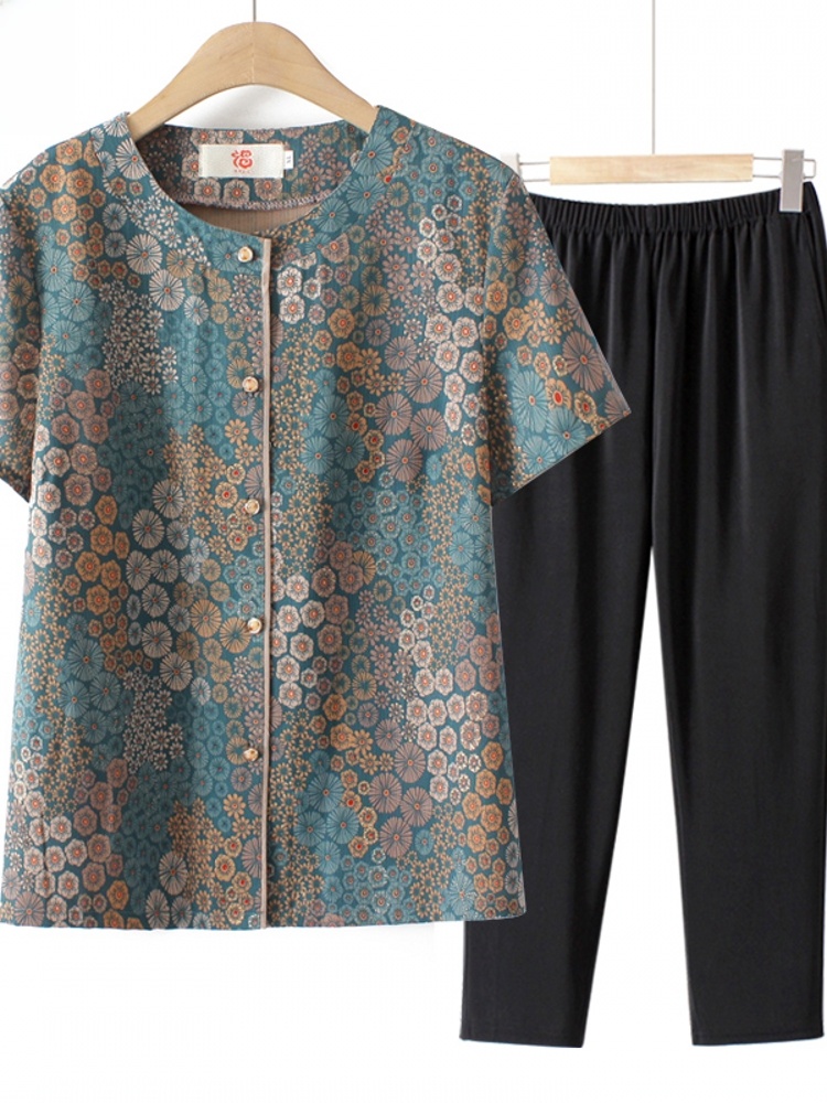 Grandma Style Short Sleeve Two - огляд і ціна Summer Clothing For Women Over 60