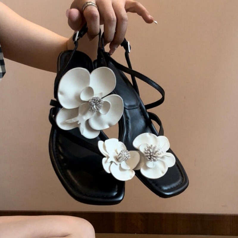 Wonen  Flower Clip Toe High Sa - огляд і ціна Summer Clothing Dress