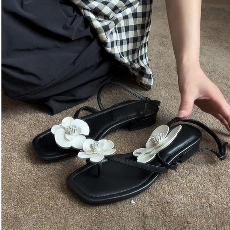 Wonen  Flower Clip Toe High Sa - огляд і ціна Summer Clothing Dress
