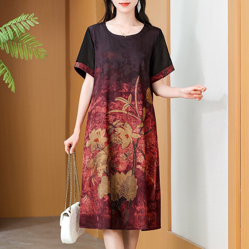 Elegant Mid-Length Printed Dre - огляд і ціна Summer Clothing For Women Over 60