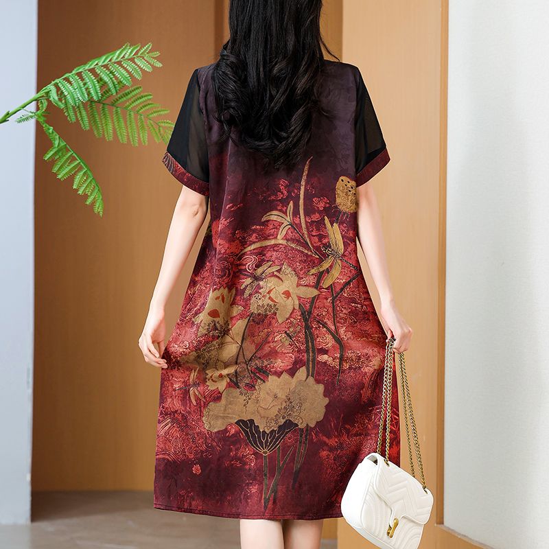 Elegant Mid-Length Printed Dre - огляд і ціна Summer Clothing For Women Over 60