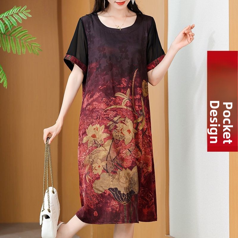 Elegant Mid-Length Printed Dre - огляд і ціна Summer Clothing For Women Over 60