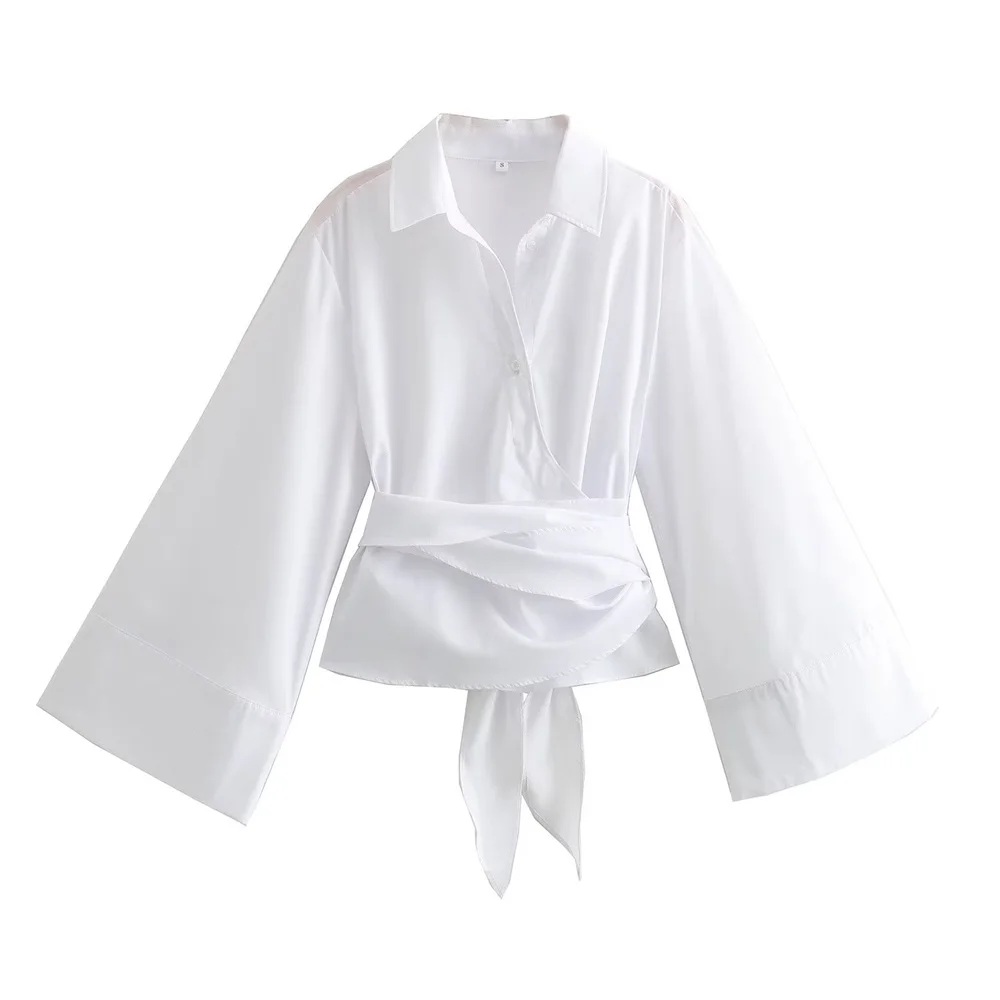 New Women's Fashion Casual Pol - огляд і ціна Tie Front Shirt