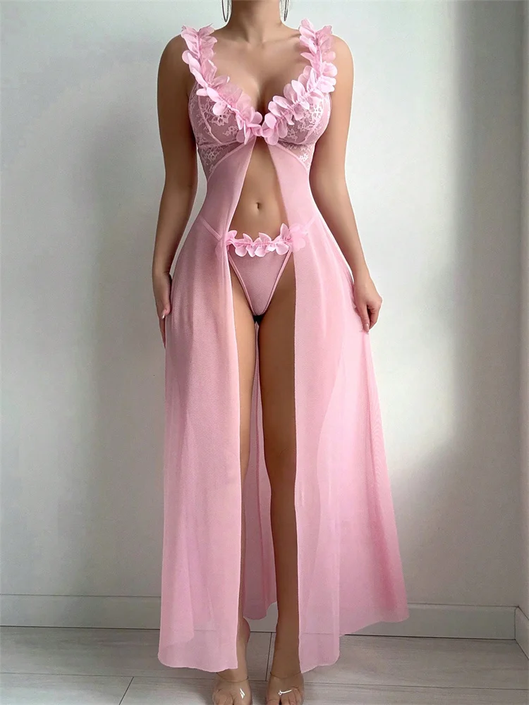 Pink Floral Sexy Nighties Wome - огляд і ціна Summer Clothing Dress