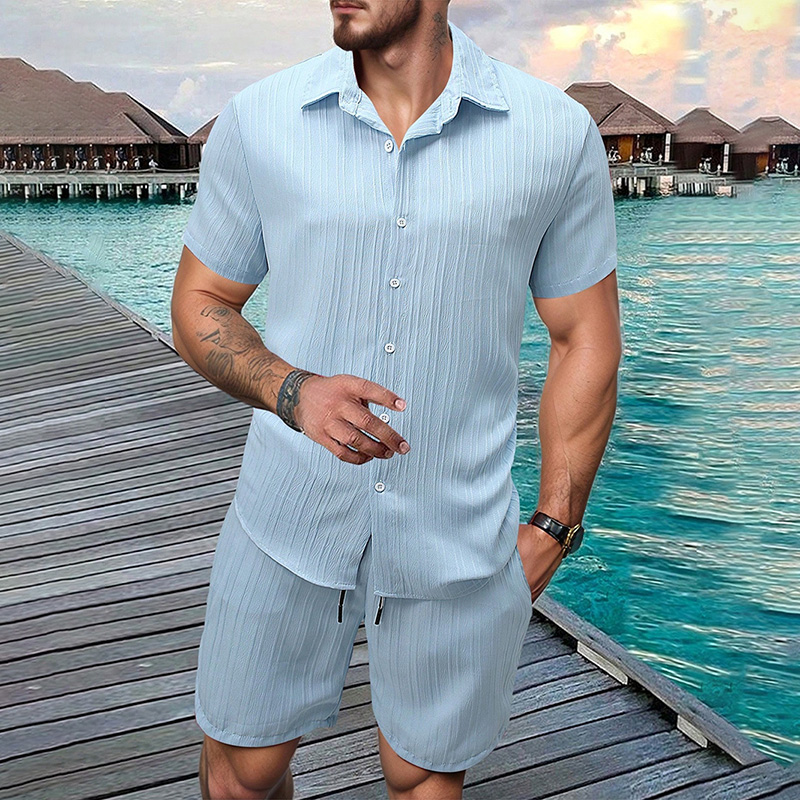 2026 New Men Vertical Wrinkle  - огляд і ціна Summer Clothing Trend