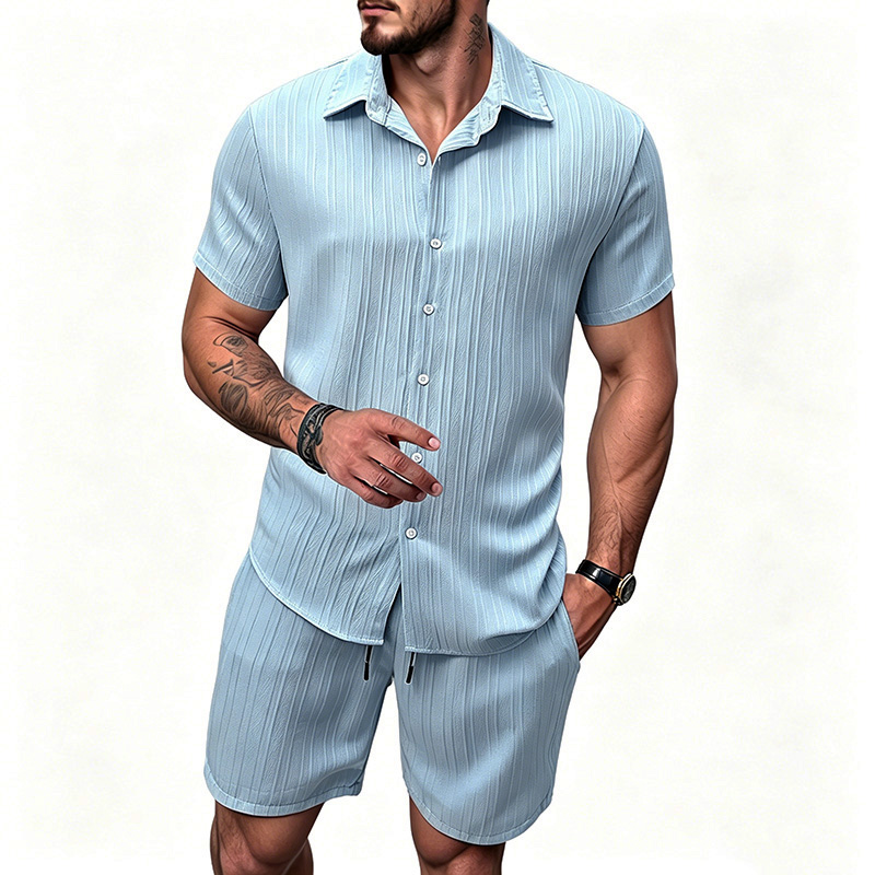 2026 New Men Vertical Wrinkle  - огляд і ціна Summer Clothing Trend