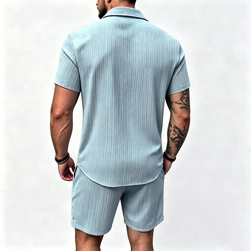 2026 New Men Vertical Wrinkle  - огляд і ціна Summer Clothing Trend