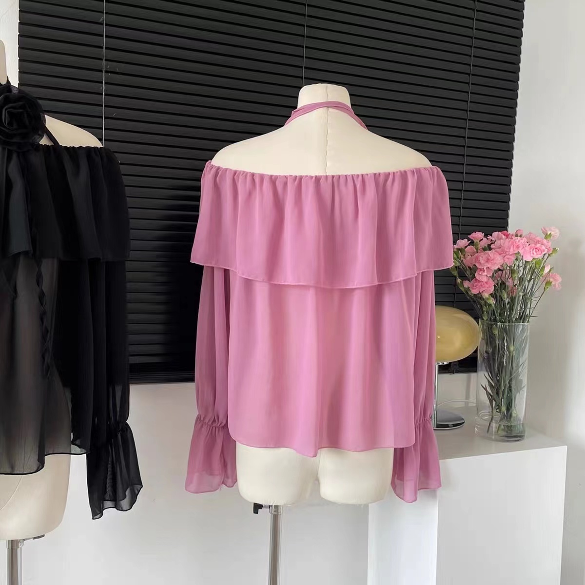 Blouses Women Slash Neck 3D Fl - огляд і ціна Crop Blouse Linen