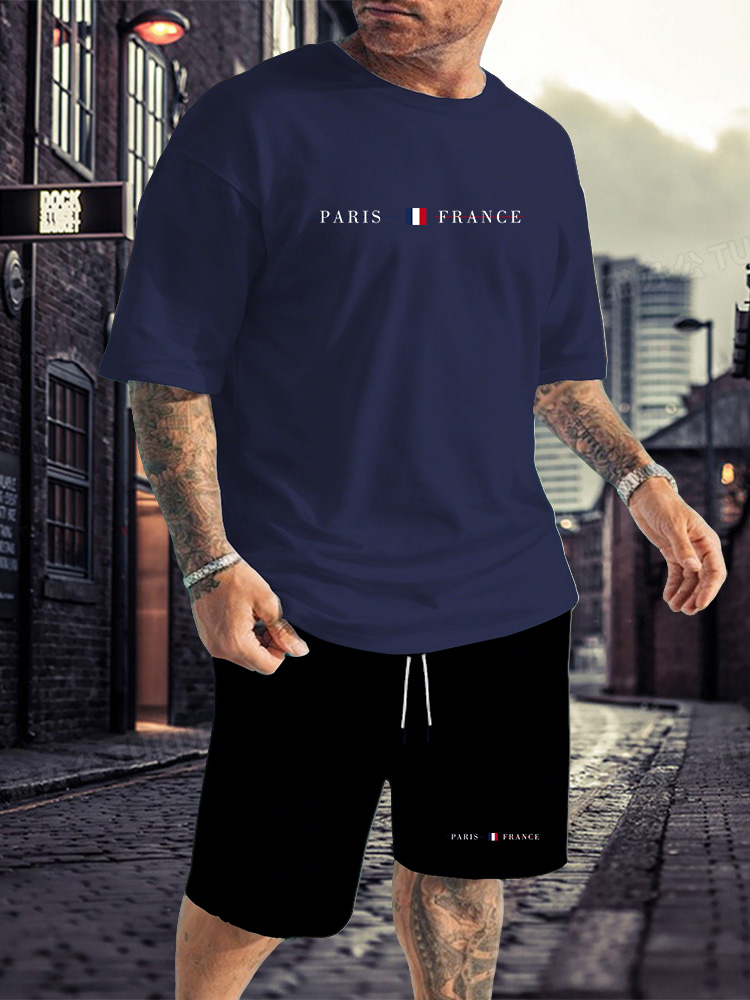 Men's Tracksuit 2 Piece O-neck - огляд і ціна Summer Clothing Plus Size