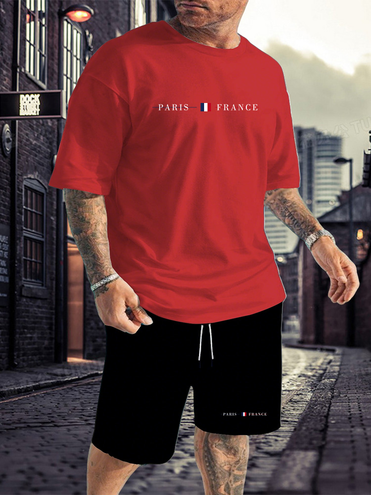 Men's Tracksuit 2 Piece O-neck - огляд і ціна Summer Clothing Plus Size