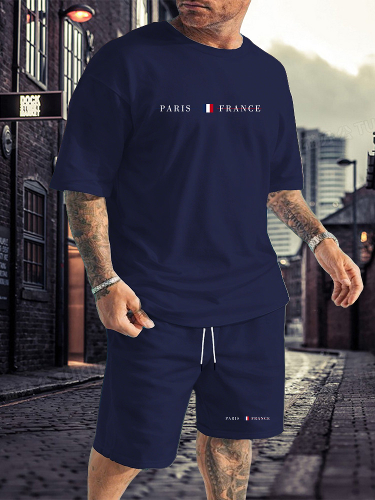 Men's Tracksuit 2 Piece O-neck - огляд і ціна Summer Clothing Plus Size