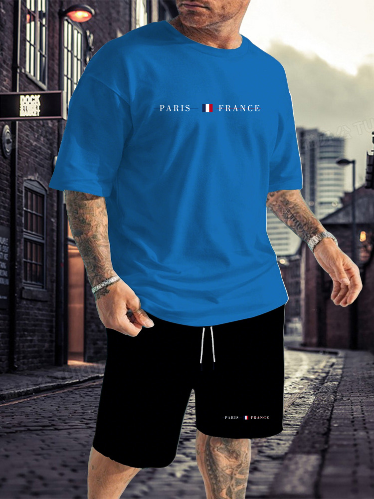 Men's Tracksuit 2 Piece O-neck - огляд і ціна Summer Clothing Plus Size